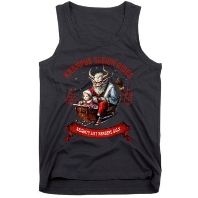 Krampus Sleigh Rides Merry Krampus Christmas Xmas Horror Tank Top