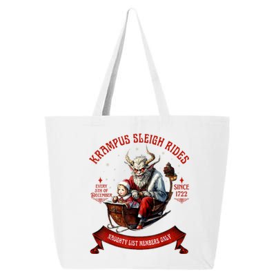 Krampus Sleigh Rides Merry Krampus Christmas Xmas Horror 25L Jumbo Tote