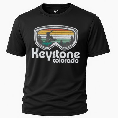 Keystone Snowboarding Retro Colorado Mountain Snowboard  Performance Shirt
