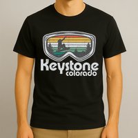 Keystone Snowboarding Retro Colorado Mountain Snowboard  T-Shirt
