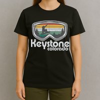 Keystone Snowboarding Retro Colorado Mountain Snowboard  T-Shirt