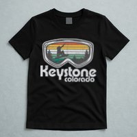 Keystone Snowboarding Retro Colorado Mountain Snowboard  T-Shirt