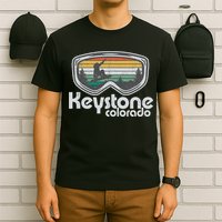 Keystone Snowboarding Retro Colorado Mountain Snowboard  T-Shirt