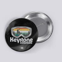 Keystone Snowboarding Retro Colorado Mountain Snowboard  Button
