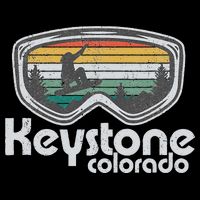 Keystone Snowboarding Retro Colorado Mountain Snowboard  Button