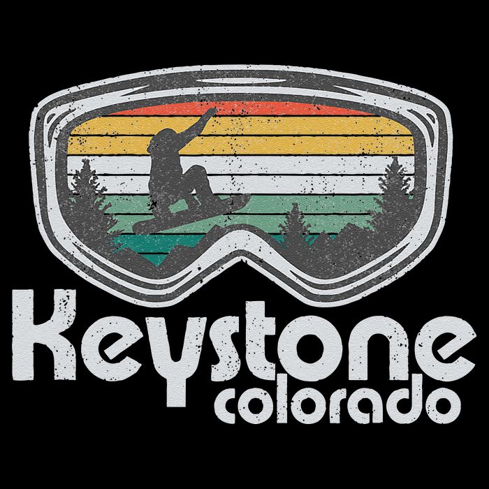 Keystone Snowboarding Retro Colorado Mountain Snowboard  Button