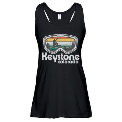 Keystone Snowboarding Retro Colorado Mountain Snowboard  Ladies Essential Flowy Tank