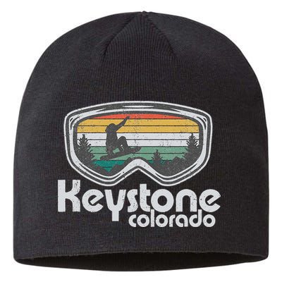Keystone Snowboarding Retro Colorado Mountain Snowboard  Sustainable Beanie