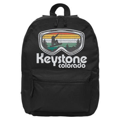 Keystone Snowboarding Retro Colorado Mountain Snowboard  16 in Basic Backpack