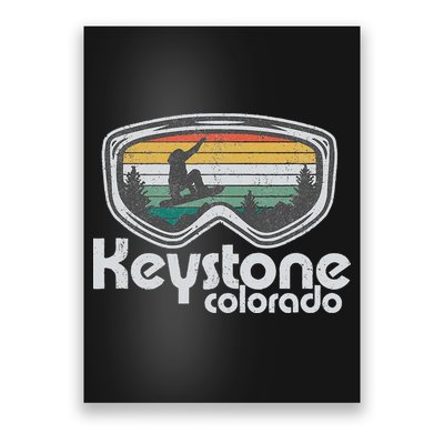 Keystone Snowboarding Retro Colorado Mountain Snowboard  Poster