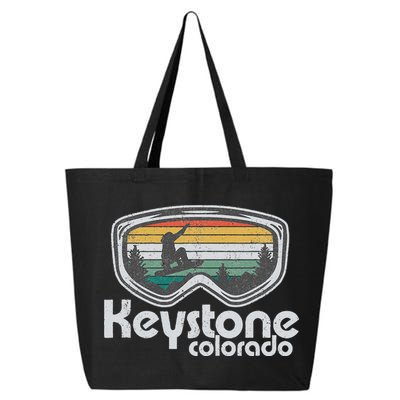Keystone Snowboarding Retro Colorado Mountain Snowboard  25L Jumbo Tote