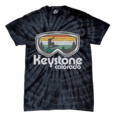 Keystone Snowboarding Retro Colorado Mountain Snowboard  Tie-Dye T-Shirt