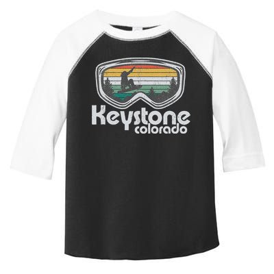 Keystone Snowboarding Retro Colorado Mountain Snowboard  Toddler Fine Jersey T-Shirt