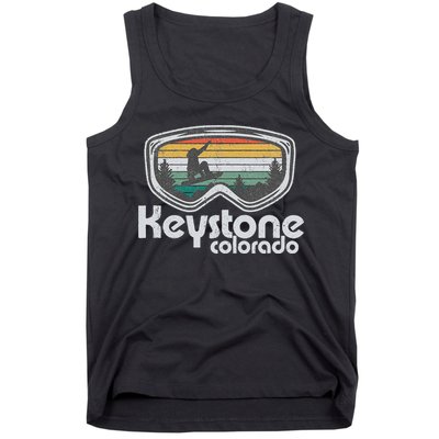 Keystone Snowboarding Retro Colorado Mountain Snowboard  Tank Top