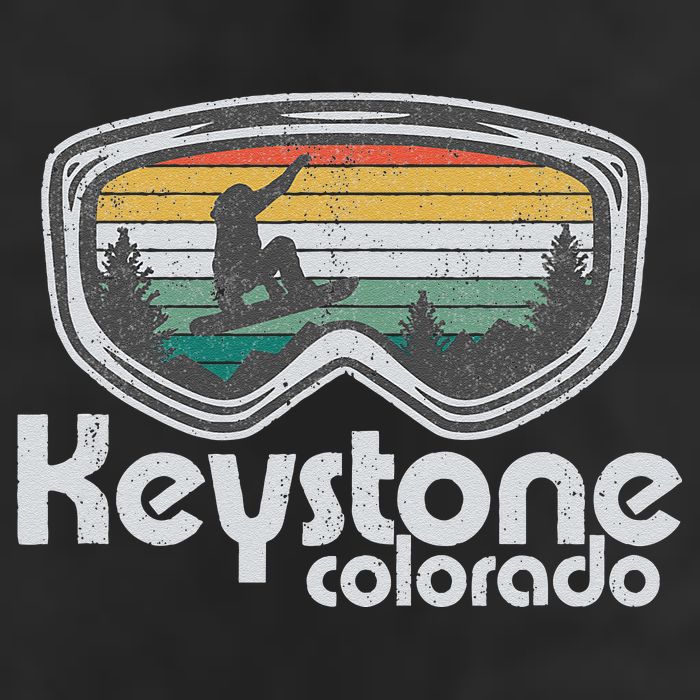 Keystone Snowboarding Retro Colorado Mountain Snowboard  Golf Towel