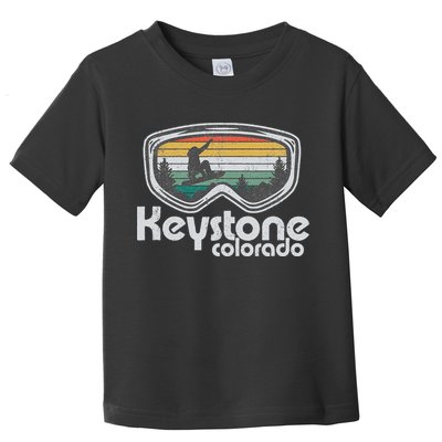 Keystone Snowboarding Retro Colorado Mountain Snowboard  Toddler T-Shirt