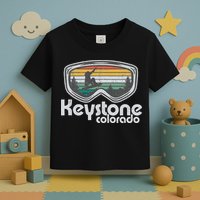 Keystone Snowboarding Retro Colorado Mountain Snowboard  Toddler T-Shirt