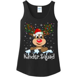 Kinder Squad Reindeer Christmas Kindergarten Teacher Xmas Ladies Essential Tank