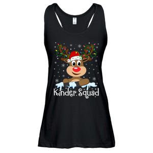 Kinder Squad Reindeer Christmas Kindergarten Teacher Xmas Ladies Essential Flowy Tank