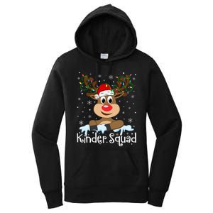 Kinder Squad Reindeer Christmas Kindergarten Teacher Xmas Women's Pullover Hoodie