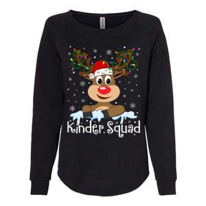 Kinder Squad Reindeer Christmas Kindergarten Teacher Xmas Womens California Wash Sweatshirt