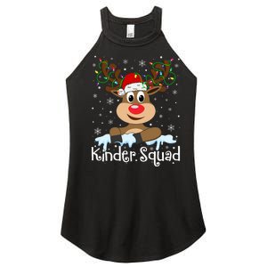 Kinder Squad Reindeer Christmas Kindergarten Teacher Xmas Women's Perfect Tri Rocker Tank