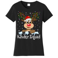 Kinder Squad Reindeer Christmas Kindergarten Teacher Xmas Women's T-Shirt