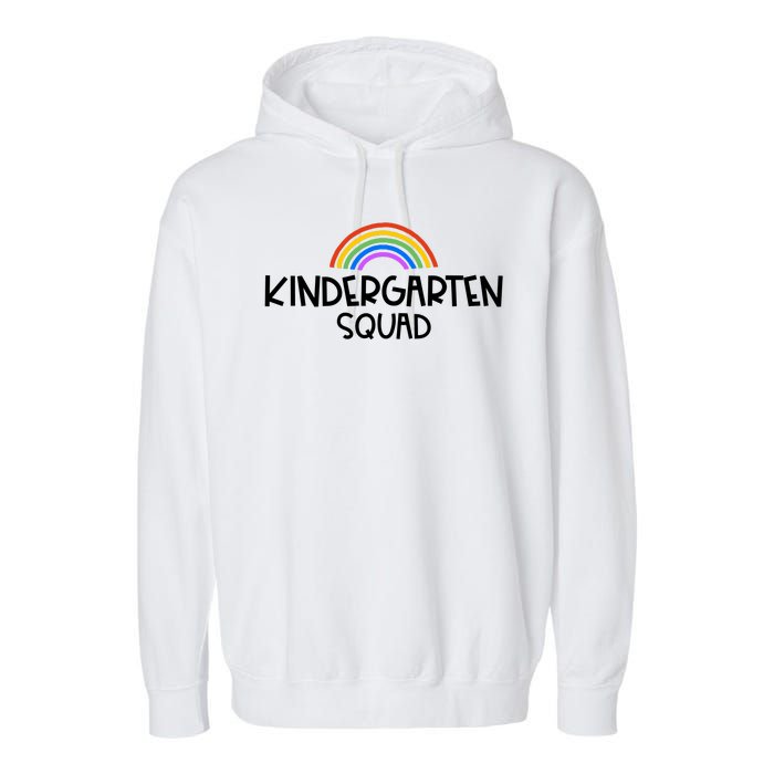 Kindergarten Squad Rainbow Garment-Dyed Fleece Hoodie