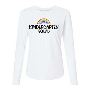 Kindergarten Squad Rainbow Womens Cotton Relaxed Long Sleeve T-Shirt