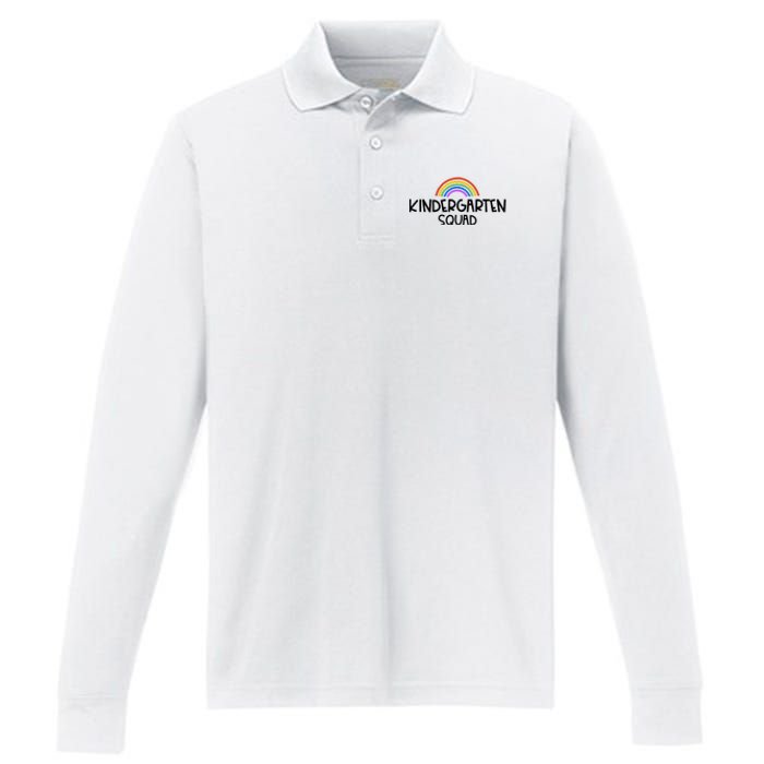 Kindergarten Squad Rainbow Performance Long Sleeve Polo