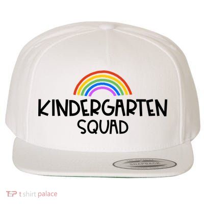 Kindergarten Squad Rainbow Wool Snapback Cap