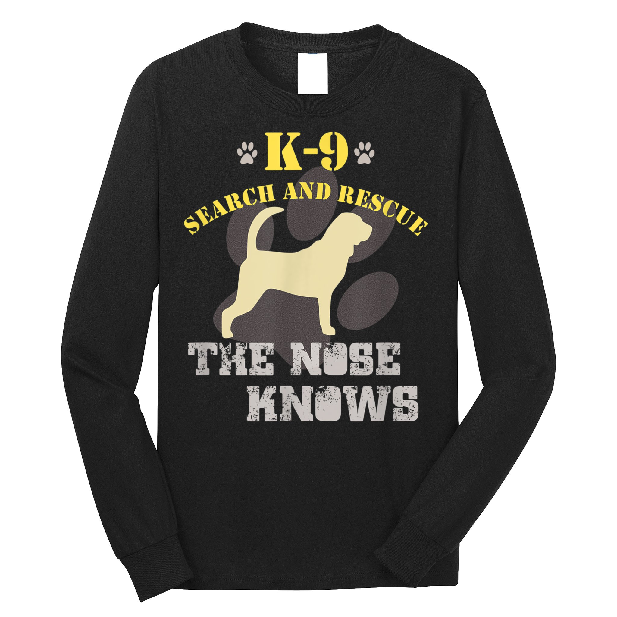 K9 Search & Rescue Dog Team Bloodhound Tracking SAR K9 Long Sleeve Shirt