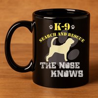 K9 Search & Rescue Dog Team Bloodhound Tracking SAR K9 11oz C Handle Ceramic Mug