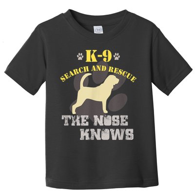K9 Search & Rescue Dog Team Bloodhound Tracking SAR K9 Toddler T-Shirt