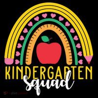 Kindergarten Squad Rainbow Education Performance Shirt