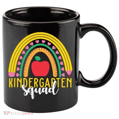 Kindergarten Squad Rainbow Education 11oz C Handle Ceramic Mug