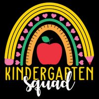 Kindergarten Squad Rainbow Education Flatbill Hat