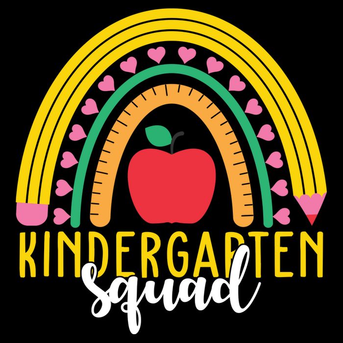 Kindergarten Squad Rainbow Education Flatbill Hat