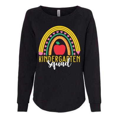 Kindergarten Squad Rainbow Education Womens California Wash Sweatshirt