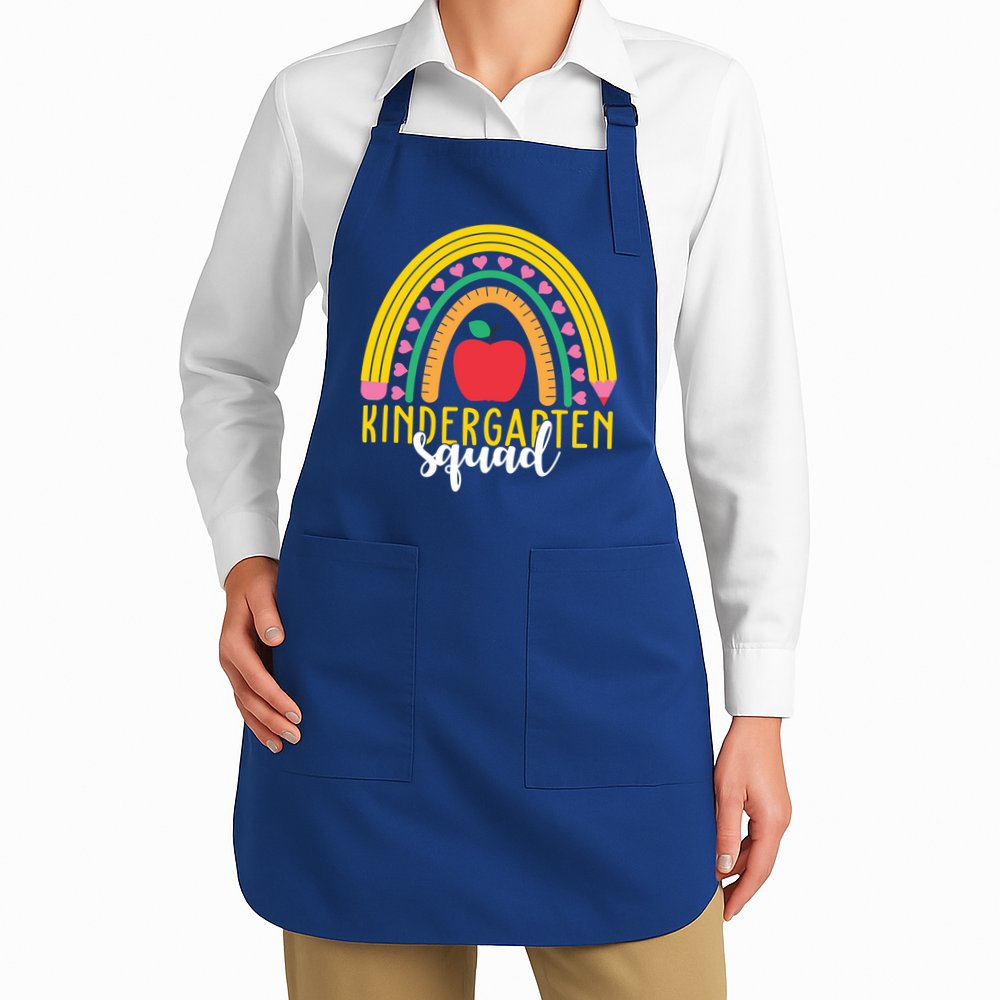 Kindergarten Squad Rainbow Education Apron