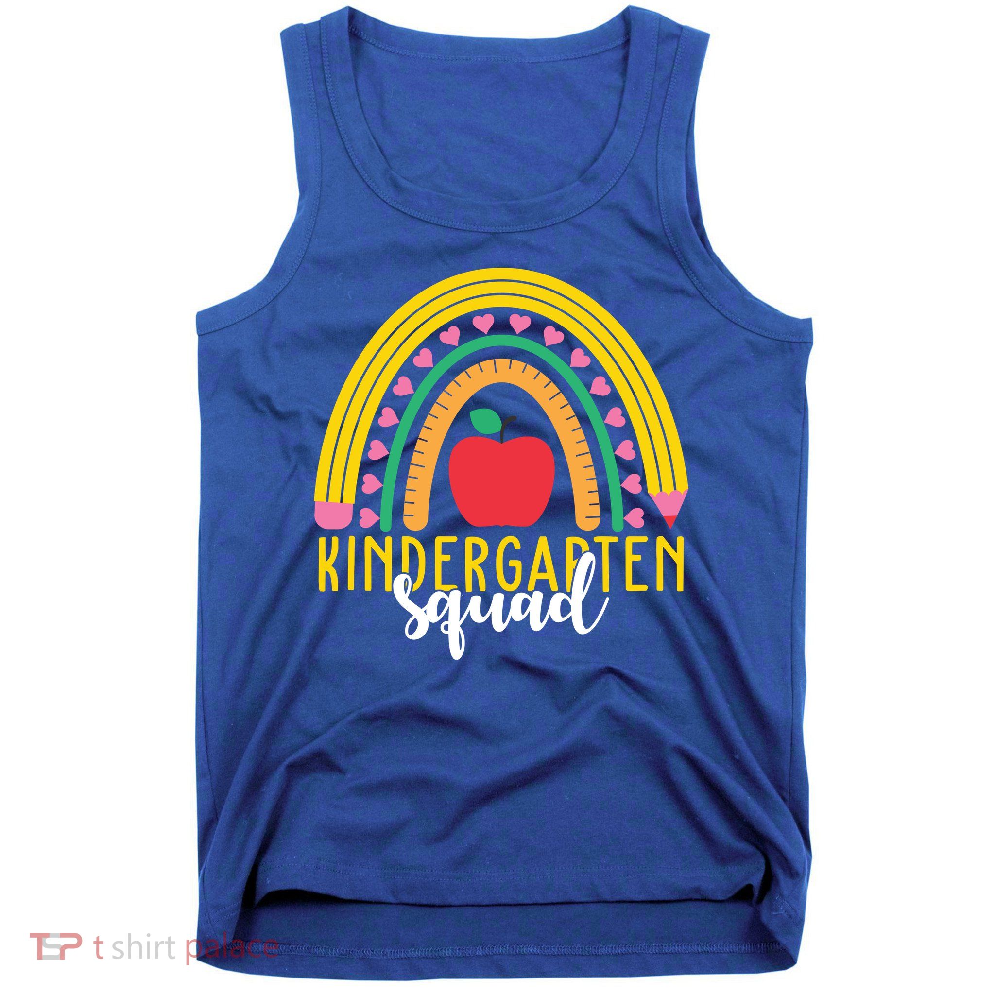 Kindergarten Squad Rainbow Education Tank Top