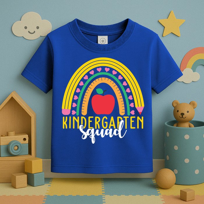 Kindergarten Squad Rainbow Education Toddler T-Shirt