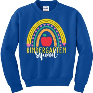 Kindergarten Squad Rainbow Education Kids Sweatshirt