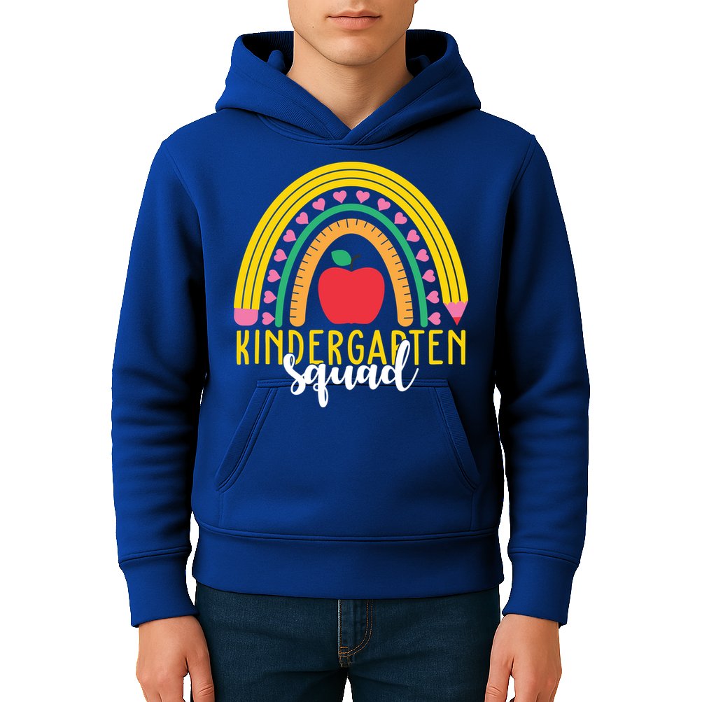 Kindergarten Squad Rainbow Education Kids Hoodie