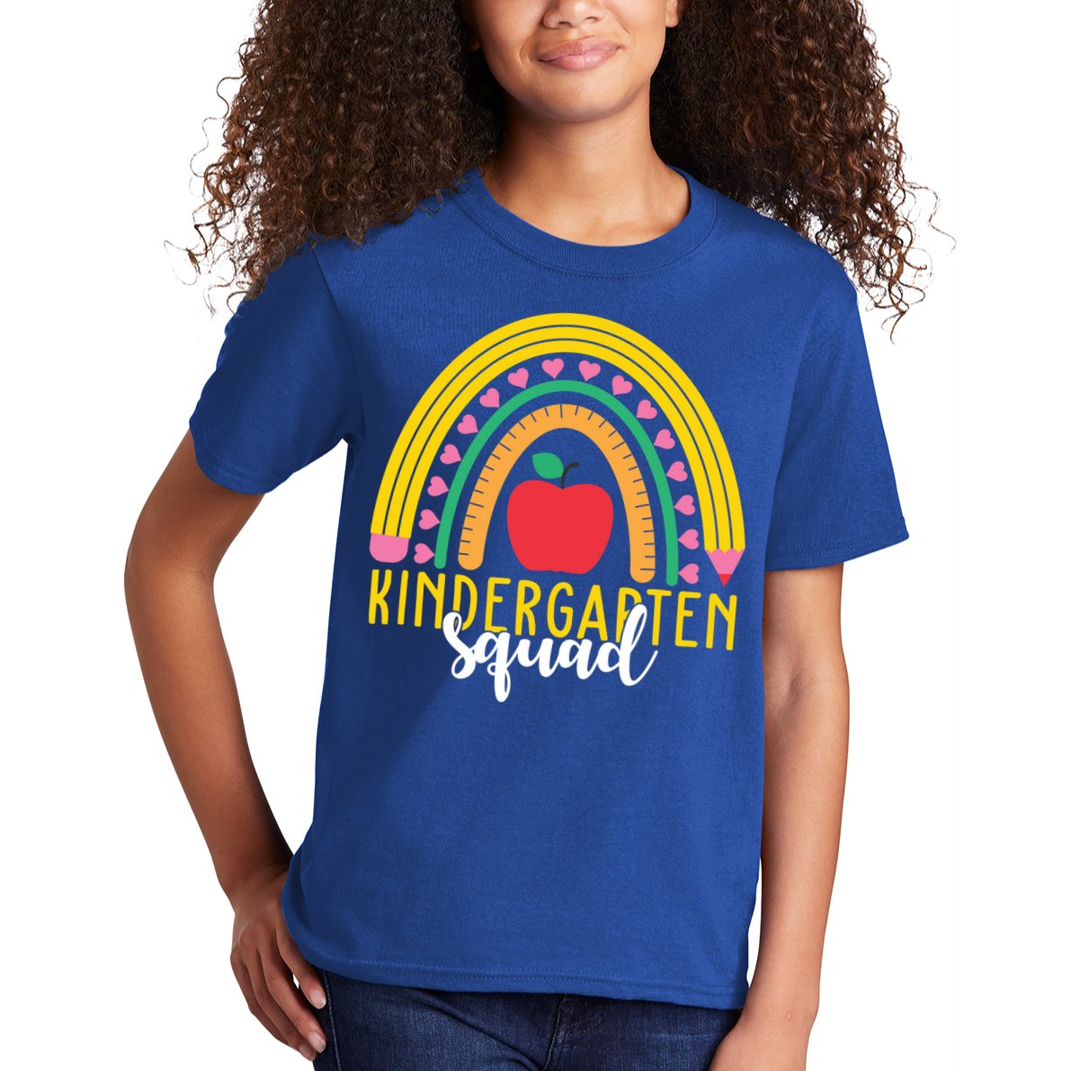Kindergarten Squad Rainbow Education Kids T-Shirt