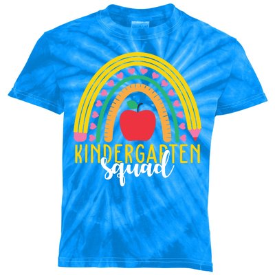 Kindergarten Squad Rainbow Education Kids Tie-Dye T-Shirt