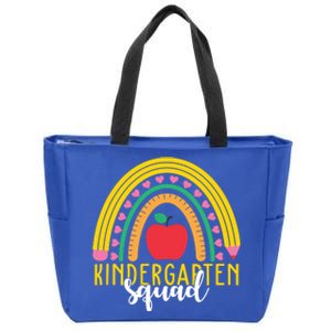 Kindergarten Squad Rainbow Education Zip Tote Bag