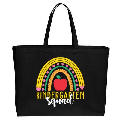 Kindergarten Squad Rainbow Education Cotton Canvas Jumbo Tote