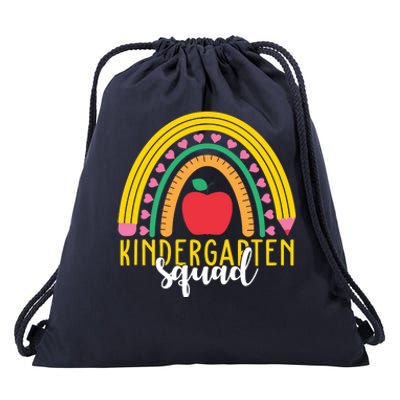 Kindergarten Squad Rainbow Education Drawstring Bag