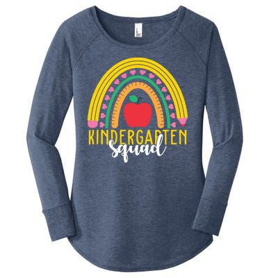 Kindergarten Squad Rainbow Education Women's Perfect Tri Tunic Long Sleeve Shirt